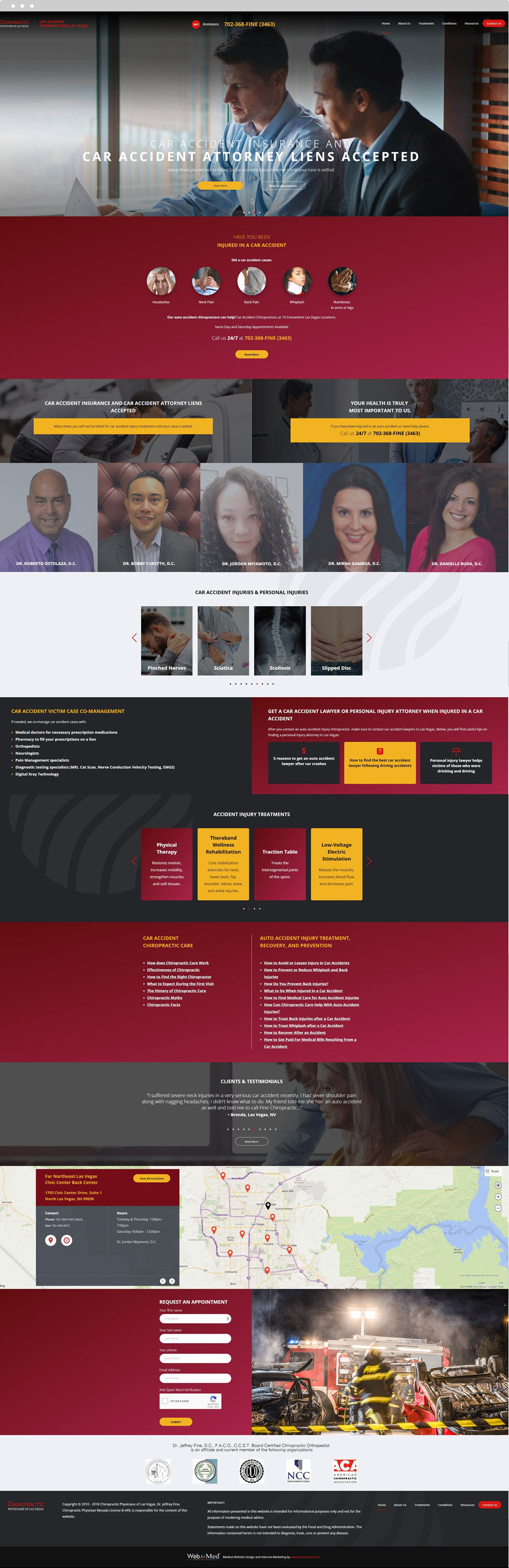 Chiropractic Website Design - Chiropractic Physicians of Las Vegas - Homepage