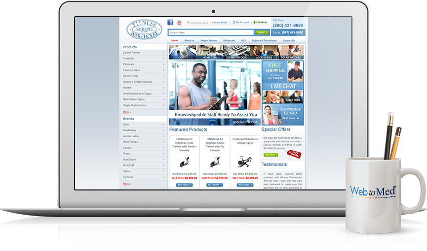 Top Medical E-Commerce Website Design - Wisthtoff's Fitness Warehouse