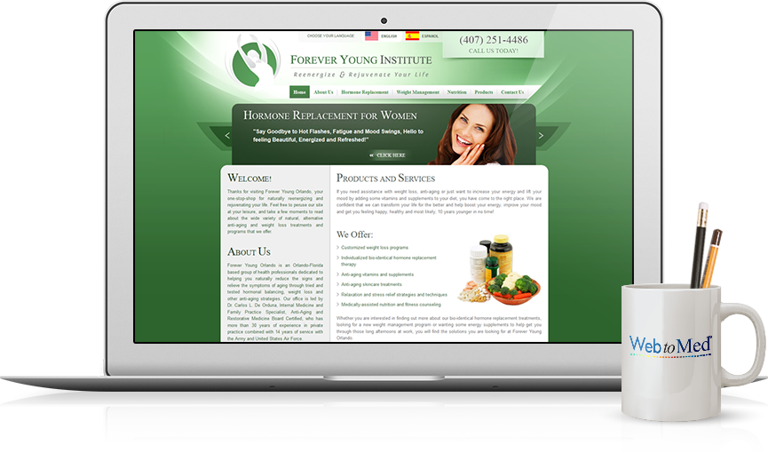 Top Integrative Medicine Website Design - Forever Young Institute