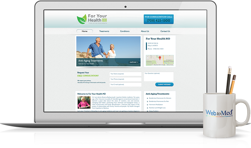 Top Integrative Medicine Website Design - For Your Health MD