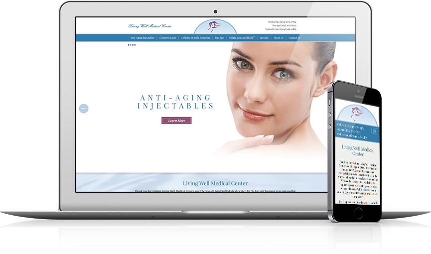 Top Med Spa Website Design - Living Well Medical Center