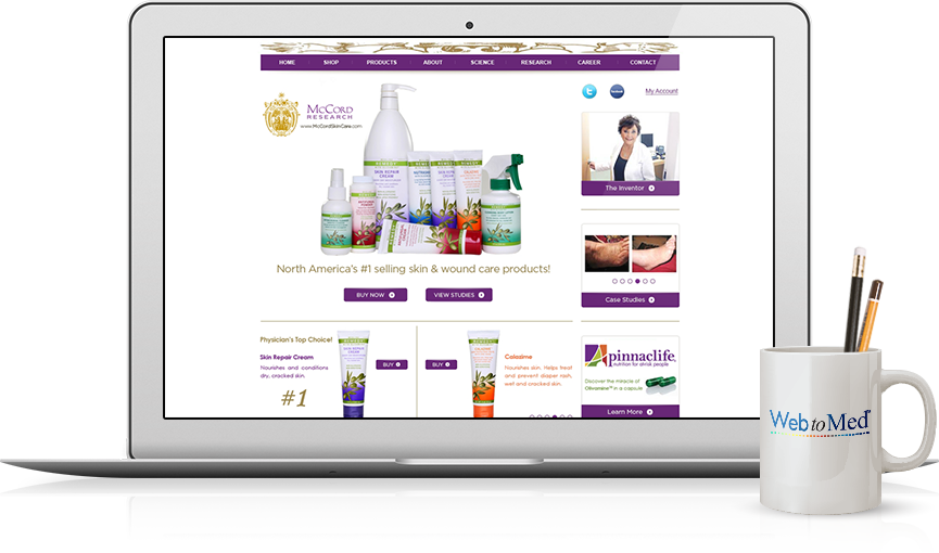 Top Medical E-Commerce Website Design - McCord Skin Care