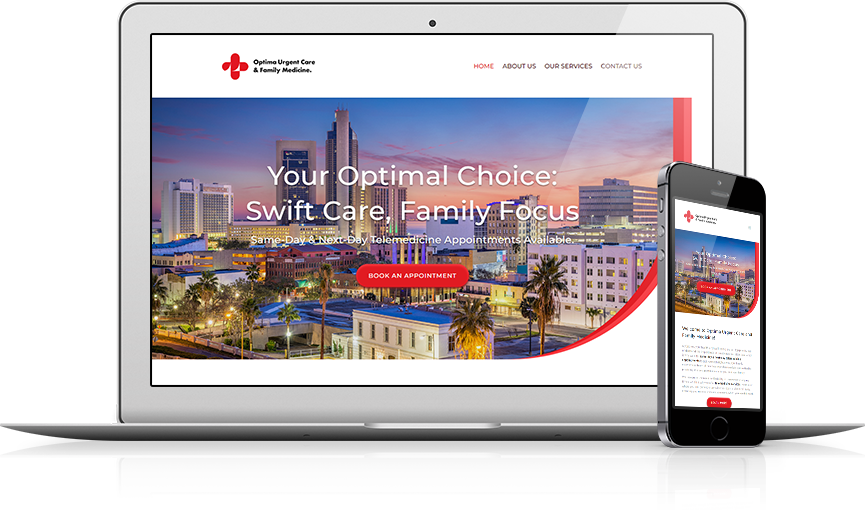 Top Urgent Care Website Design - Optima Urgent Care and Family Medicine