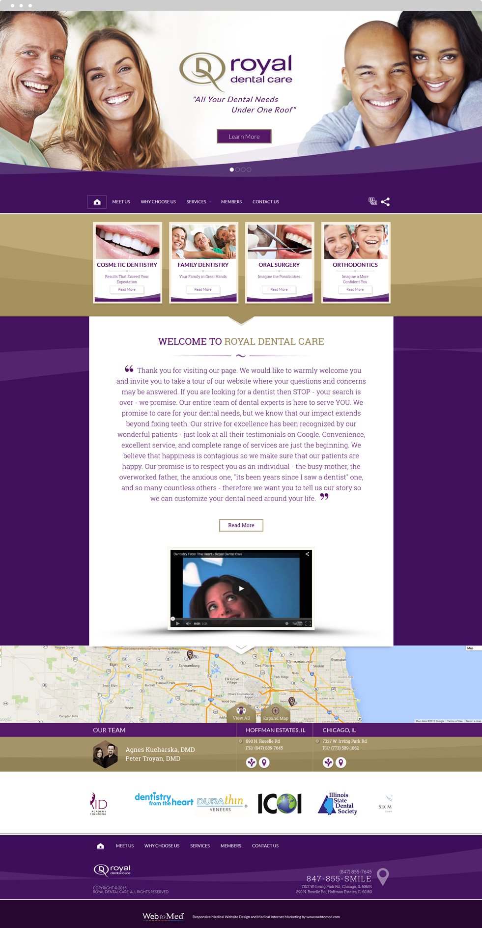 Dental Website Design - Royal Dental Care - Homepage