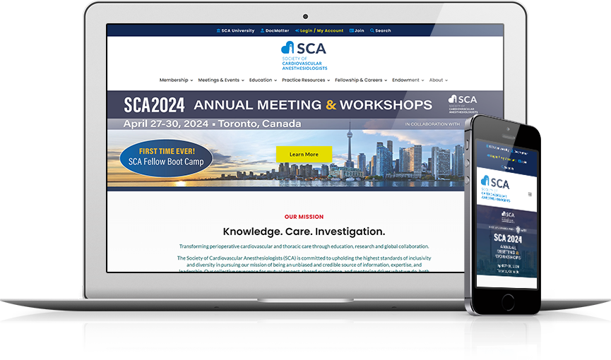 Top Medical Associations Website Design - Society of Cardiovascular Anesthesiologists