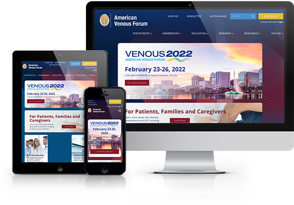 Best Medical Associations Website Design - American Venous Forum