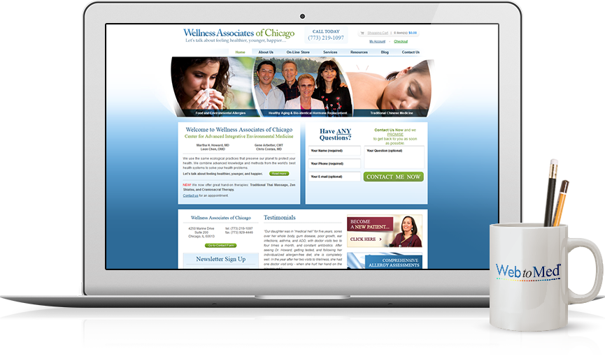 Top Alternative Medicine Website Design - Wellness Associates of Chicago
