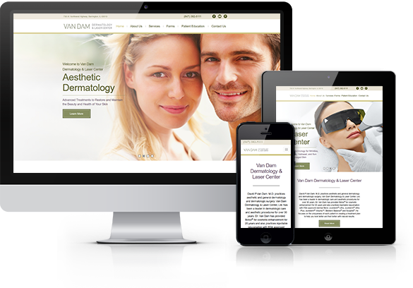 Best Dermatology Website Design - Van Dam Dermatology & Laser Center