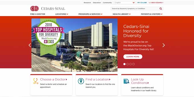 Cedars Sinai Website Design