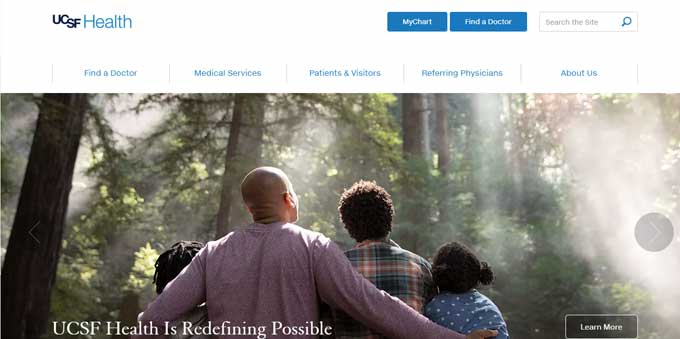 UCSF Health Website Design