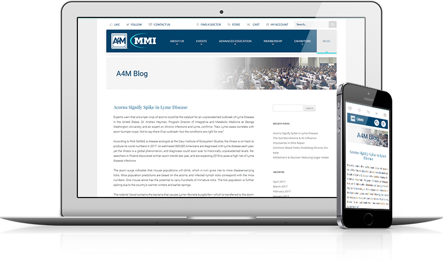 Top Enterprise Medical Blogs Website Design - A4M Blog