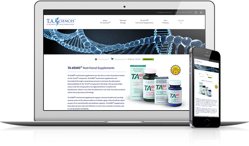 Top Medical E-Commerce Website Design - T.A. Sciences