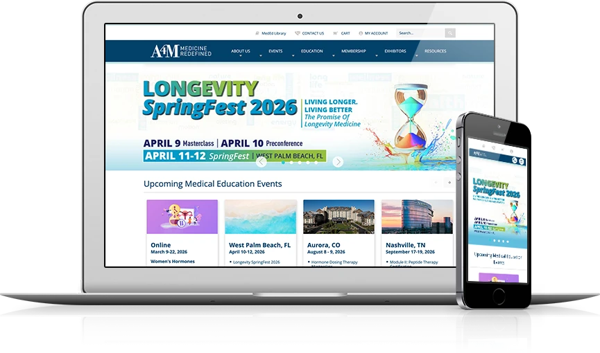 Top Medical Associations Website Design - American Academy of Anti-Aging Medicine