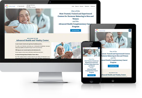 Best Integrative Medicine Website Design - Advanced Health and Vitality Center