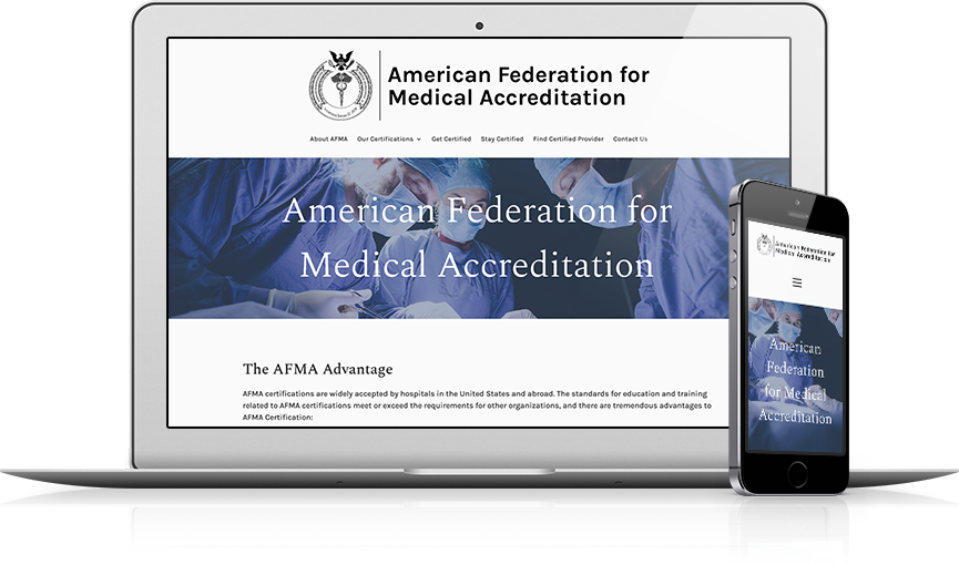 Top Medical Associations Website Design - American Federation for Medical Accreditation