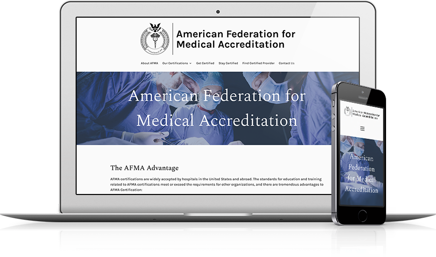 Top Medical Associations Website Design - American Federation for Medical Accreditation