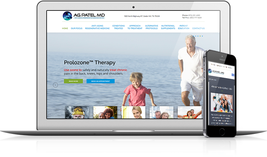 Top Regenerative Medicine & Biologics Website Design - AG Patel MD Anti-Aging & Regenerative Medicine Center