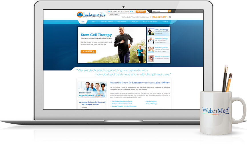 Top Integrative Medicine Website Design - Jacksonville Anti-Aging Institute