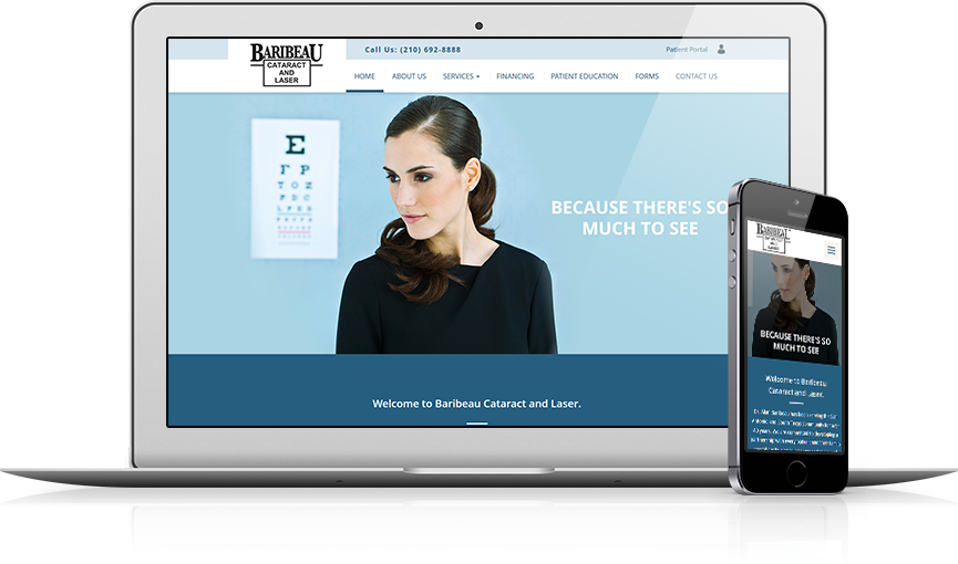 Top Ophthalmology Website Design - Baribeau Cataract and Laser