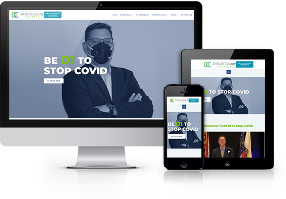 Best Medical Associations Website Design - Be D1 To Stop COVID - DeKalb County Georgia