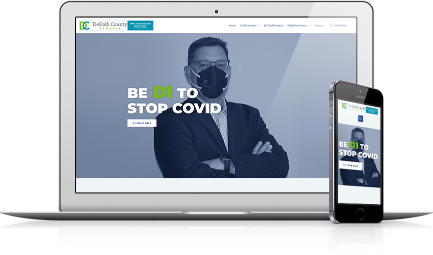 Top Medical Associations Website Design - Be D1 To Stop COVID - DeKalb County Georgia