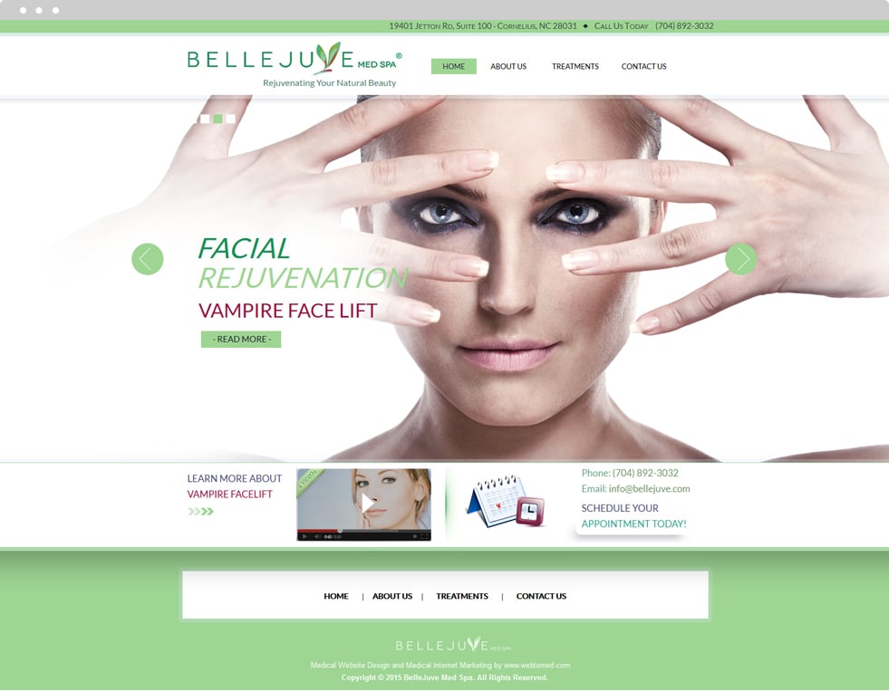 Med Spa Website Design - Bellejuve MedSpa - Homepage