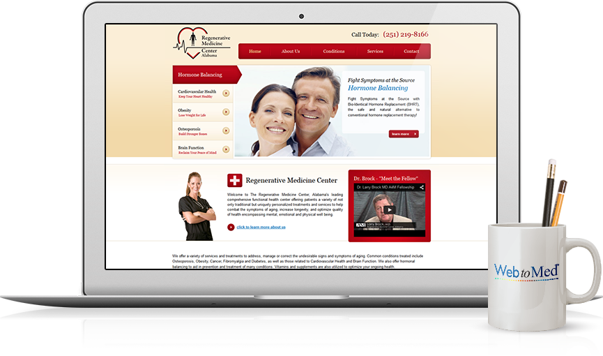 Top Integrative Medicine Website Design - Regenerative Medicine Center