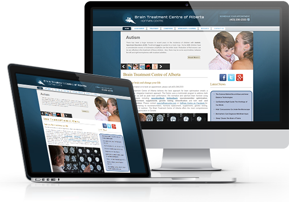 Best Psychiatry Website Design - Brain Treatment Centre of Alberta