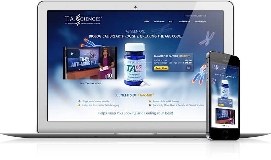 Top Medical E-Commerce Website Design - T.A. Sciences