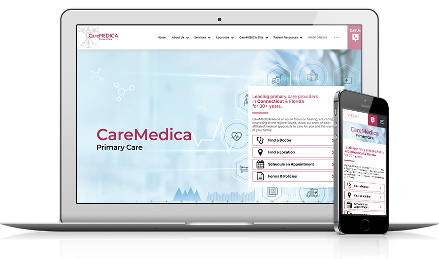 Top Concierge Medicine Website Design - CareMEDICA