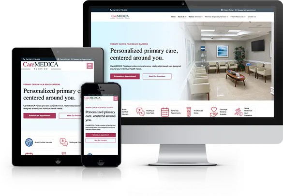 Best Family Medicine Website Design - CareMEDICA Florida