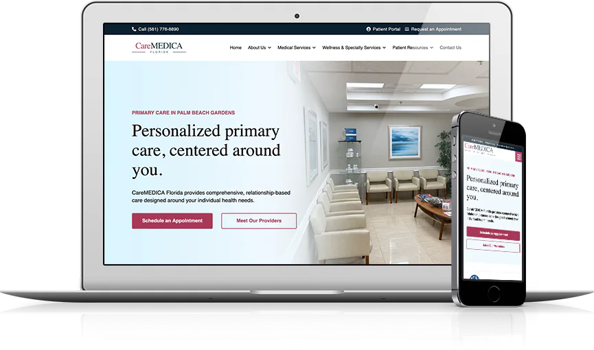 Top Family Medicine Website Design - CareMEDICA Florida