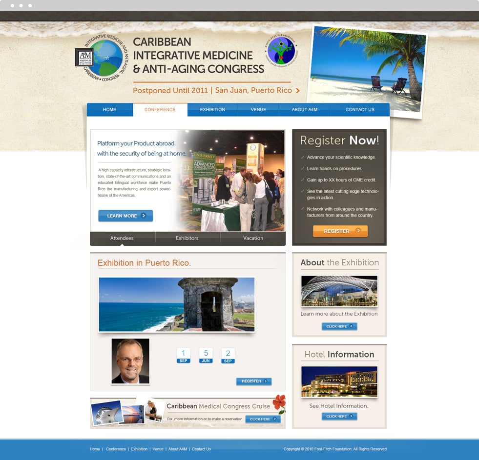 Medical Education Website Design - American Academy of Anti-Aging Medicine - Homepage