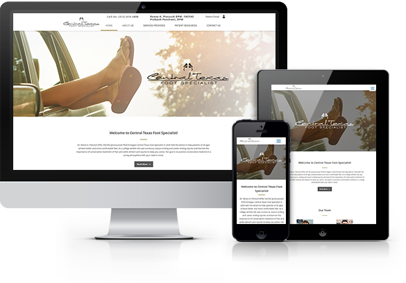 Best Podiatry Website Design - Central Texas Foot Specialist