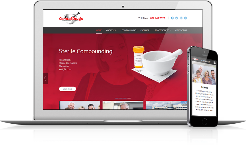 Top Pharmacies Website Design - Central Drugs Compounding Pharmacy