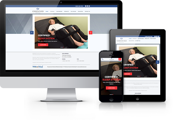 Best Medical Products Website Design - Certified Adaptive, Inc.