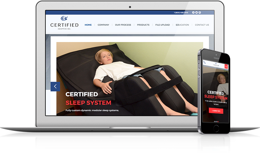 Top Medical Products Website Design - Certified Adaptive, Inc.