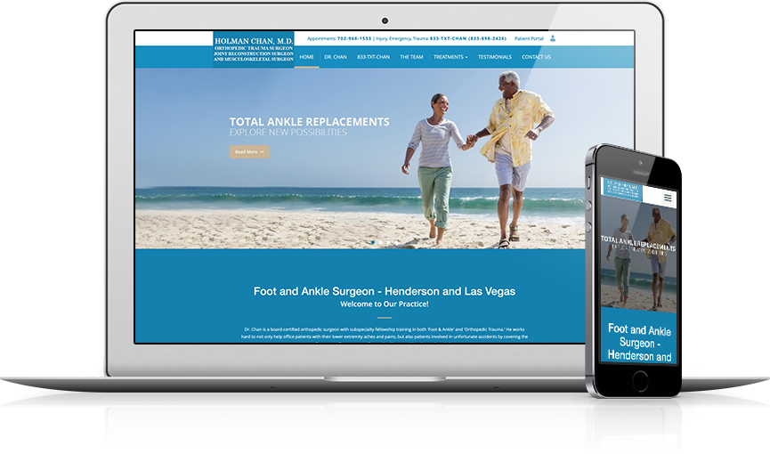 Top Orthopedic Website Design - Holman Chan, MD