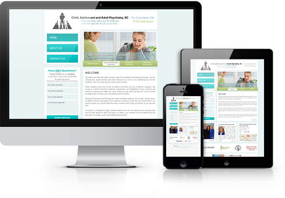 Best Psychiatry Website Design - Child, Adolescent and Adult Psychiatry, SC