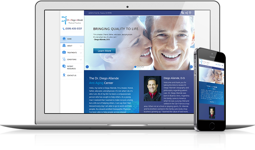 Top Integrative Medicine Website Design - Dr. Diego Allende Medical Practice