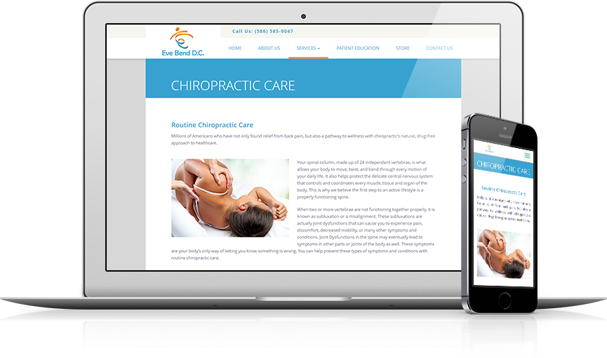 Top Chiropractic Website Design - Eve Bend, D.C.