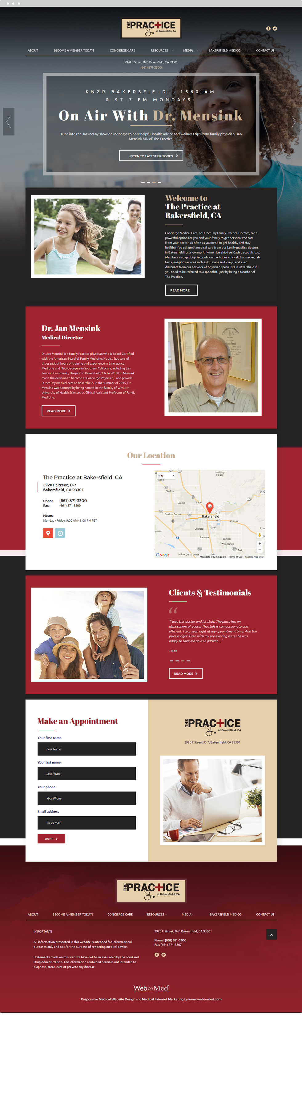 Concierge Medicine Website Design - The Practice - Homepage