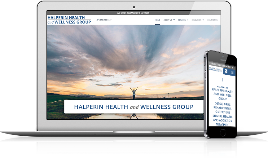 Drug Rehab Website Design for Halperin Health and Wellness Group