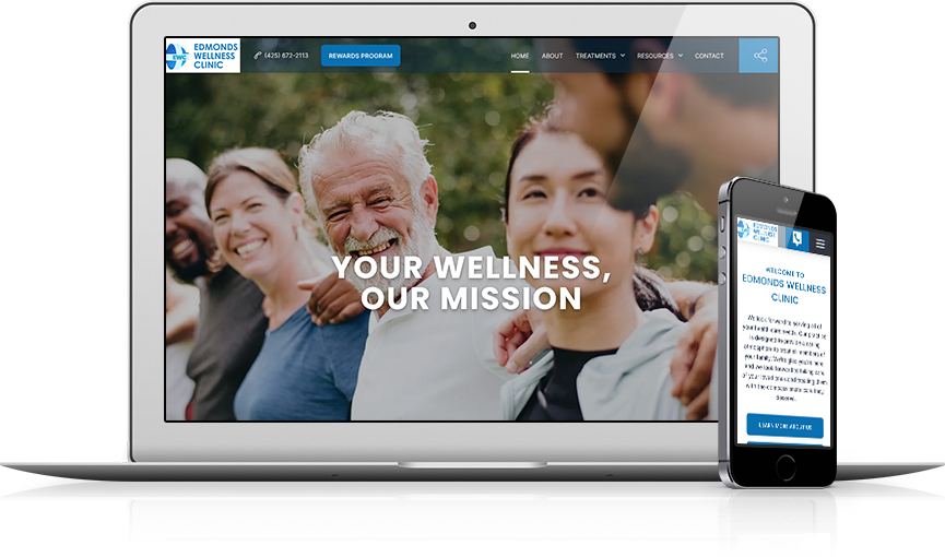 Top Wellness Website Design - Edmonds Wellness Clinic