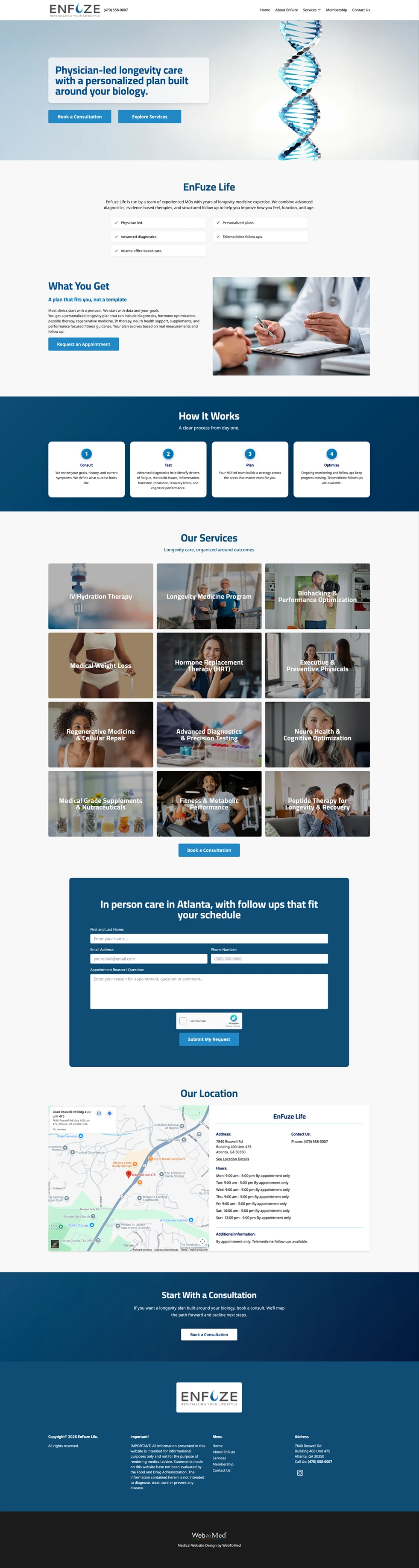 Functional Medicine Website Design - EnFuze Life - Homepage