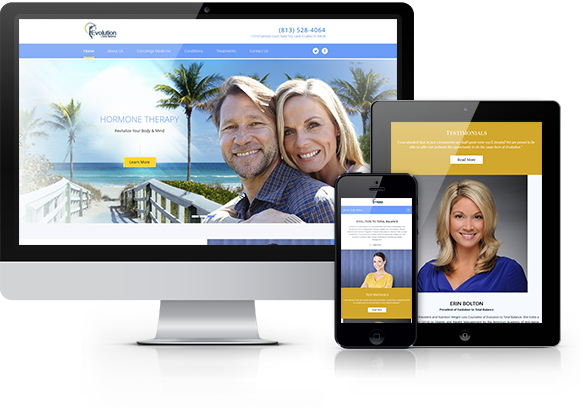 Best Weight Loss Website Design - Evolution to Total Balance