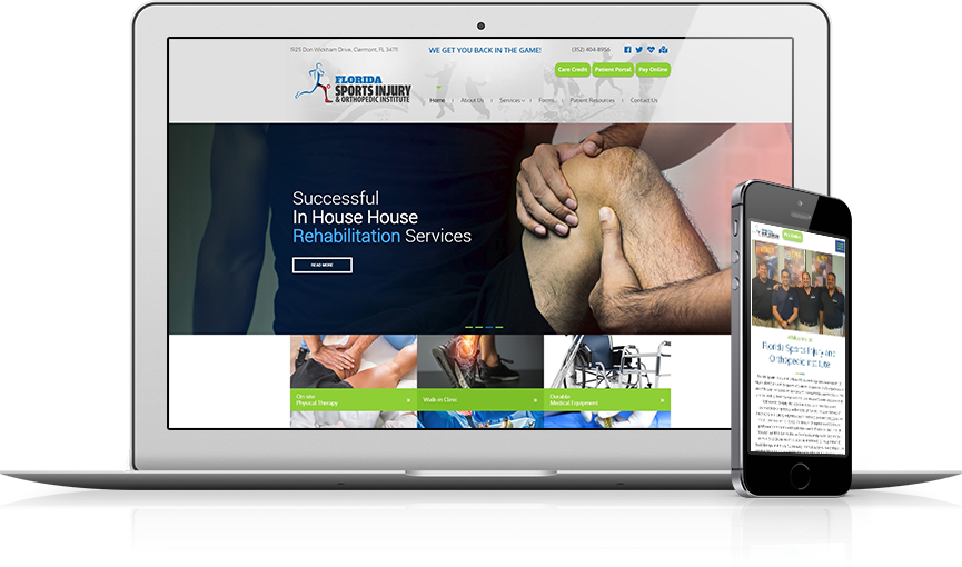 Top Sports Medicine Website Design - Florida Sports Injury and Orthopedic Institute