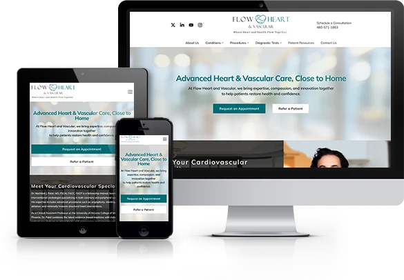 Best Cardiology Website Design - Flow Heart and Vascular