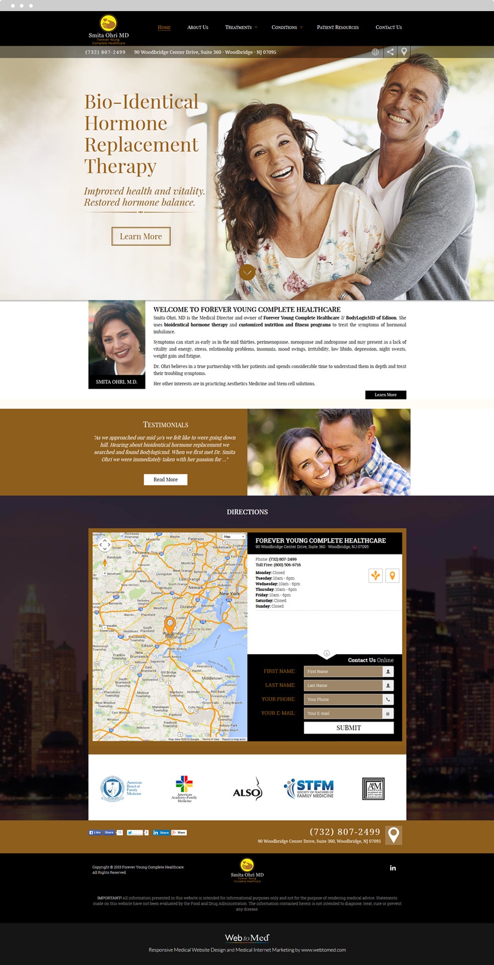 Integrative Medicine Website Design - Forever Young Complete Healthcare - Homepage