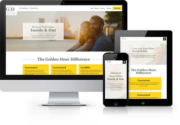 Best Wellness Website Design - Golden Hour Aesthetics & Wellness